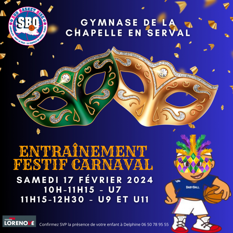 Samedi carnaval sud basket oise