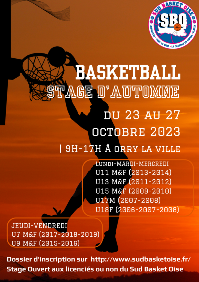 Stage automne sud basket oise 1