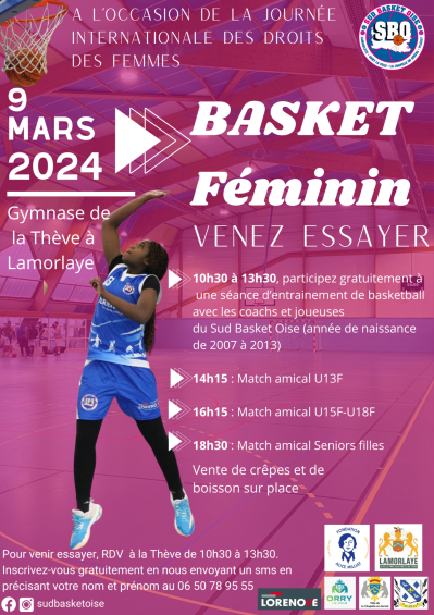 Sud basket oise journee de la femme lamorlaye orry la chapelle en serval plailly 1