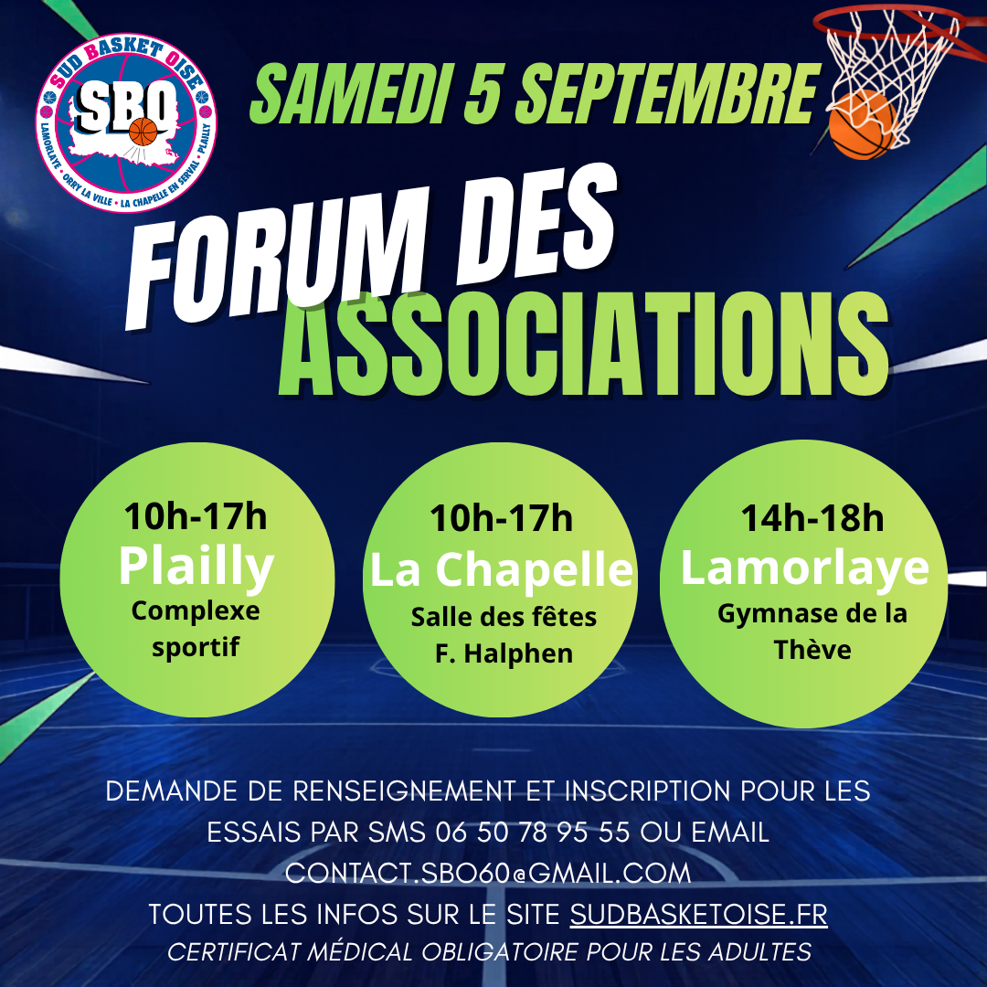 Forum des associations sud basket oise